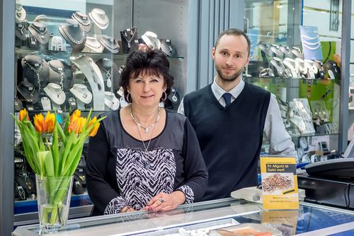 Inhaberin Kornelia Joffe und Sohn Stefan